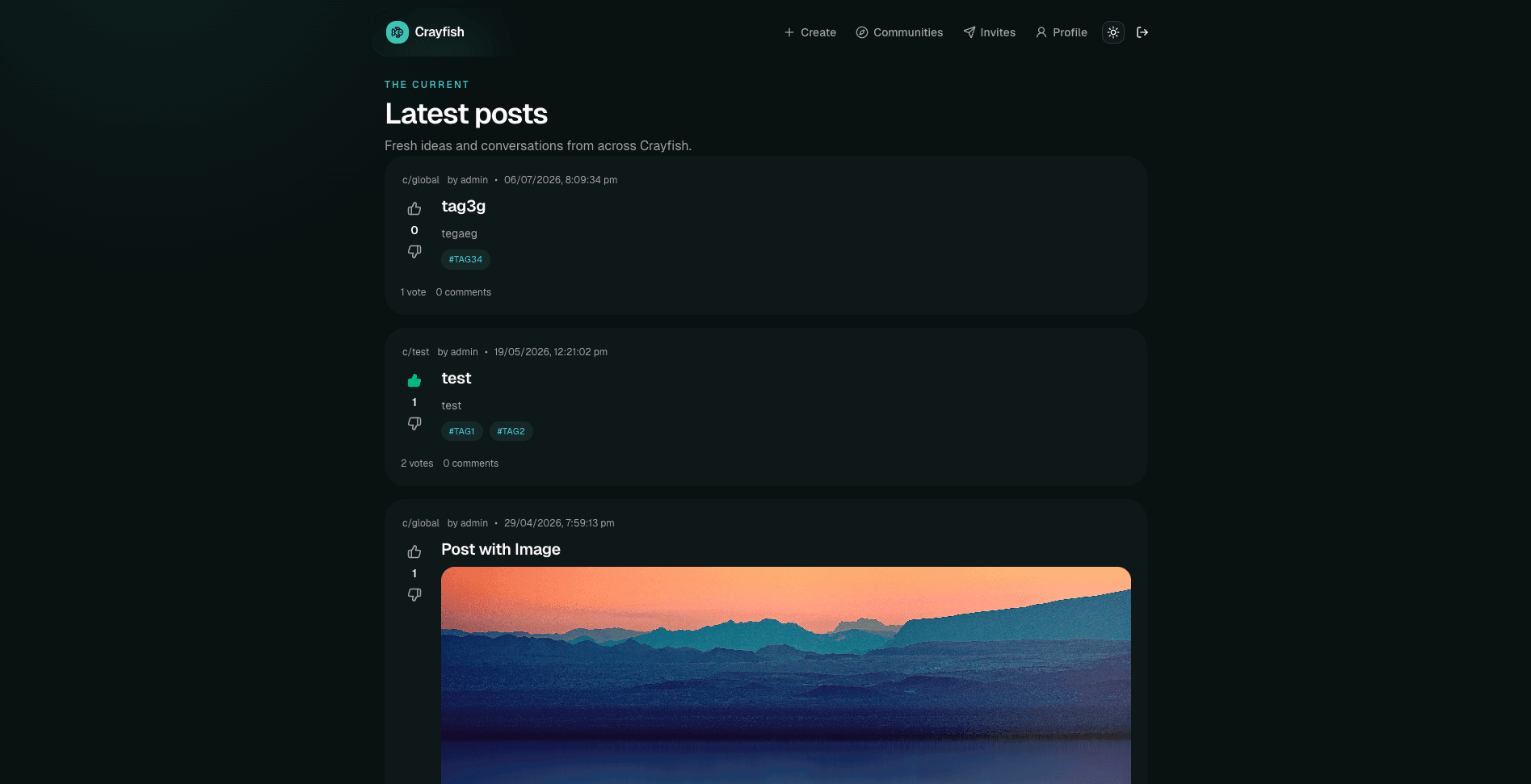 Crayfish project preview