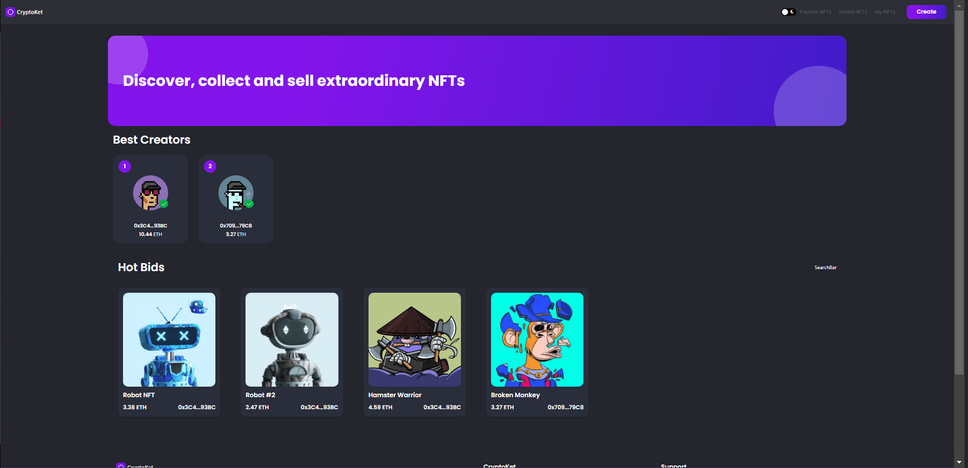 Cryptoket project preview