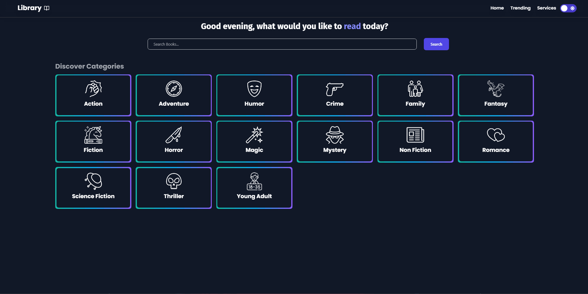 eLibrary project preview