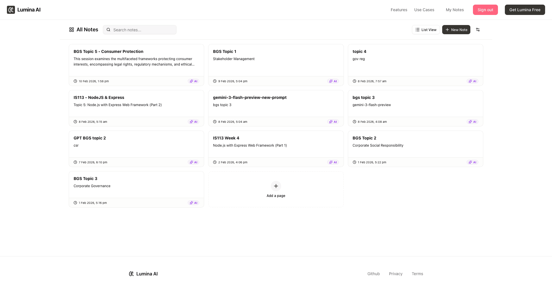 Lumina AI project preview